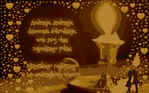 Zakochana para w andrzejki